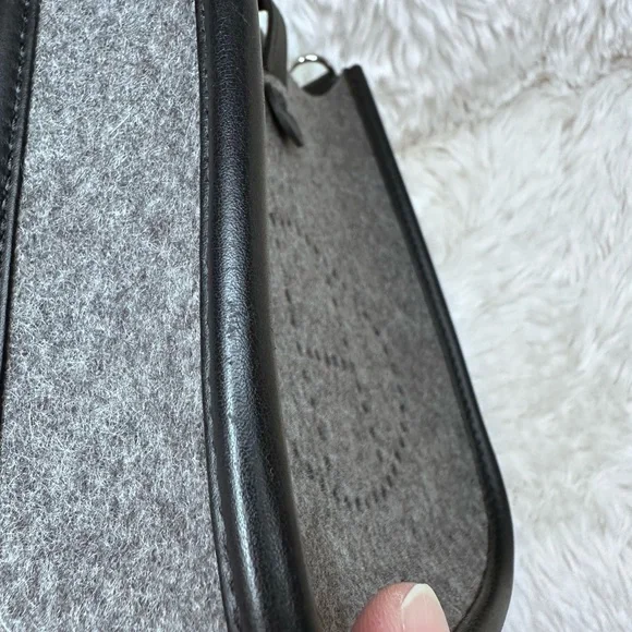 Hermes Evelyne Gen III Felt TPM Gray with Black Lining - Picture 11 of 14